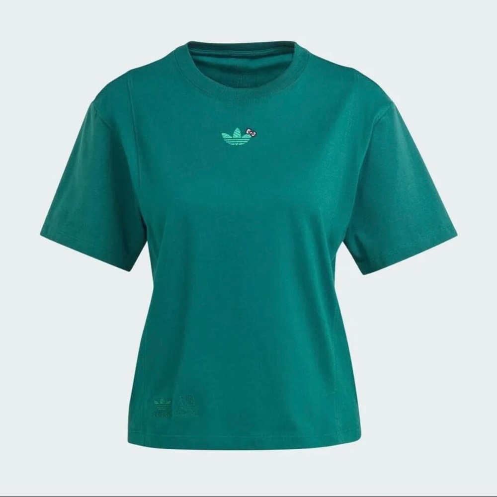 RARE Adidas X Hello Kitty Women Tee IK6556 Collegiate Green T-Shirt